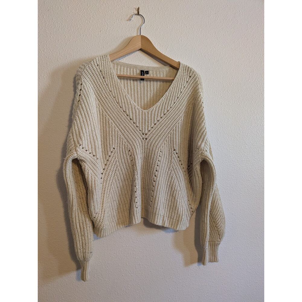 moon and Madison chunky cream sweater size L‎